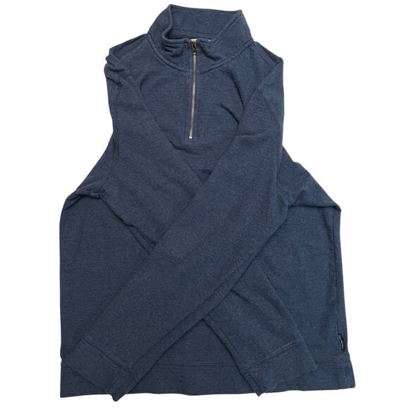 Calvin Klein Jeans Men’s Large 1/4 Zip Pullover Blue Cotton Sweater Long Sleeve - Picture 7 of 10